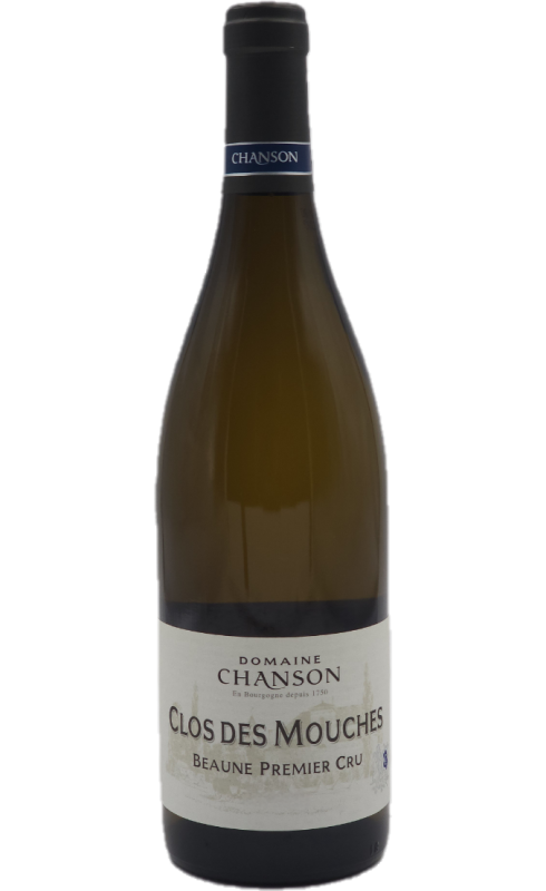 Photographie d'une bouteille de vin blanc Chanson Clos Des Mouches 2020 1er Cru Beaune Blc 75cl Crd