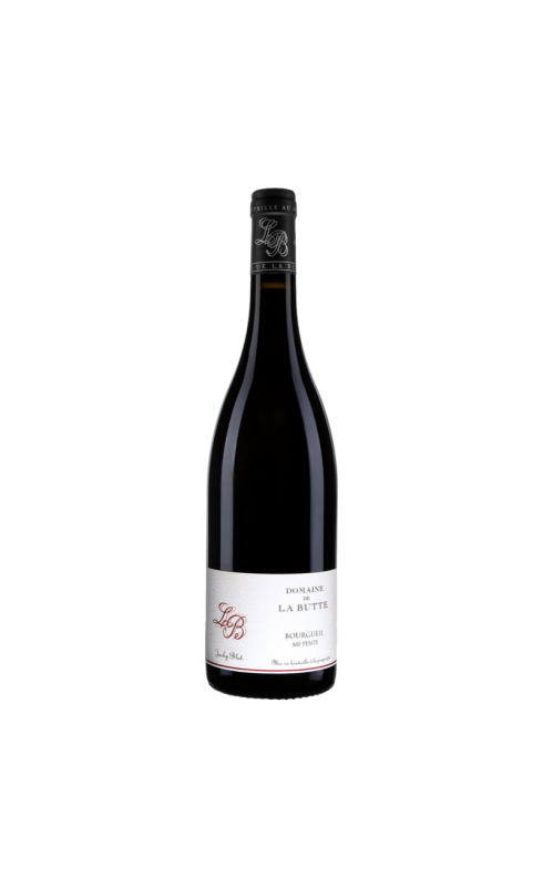 Photographie d'une bouteille de vin rouge Butte Blot Mi-Pente 2022 Bourgueil Rge 75cl Crd