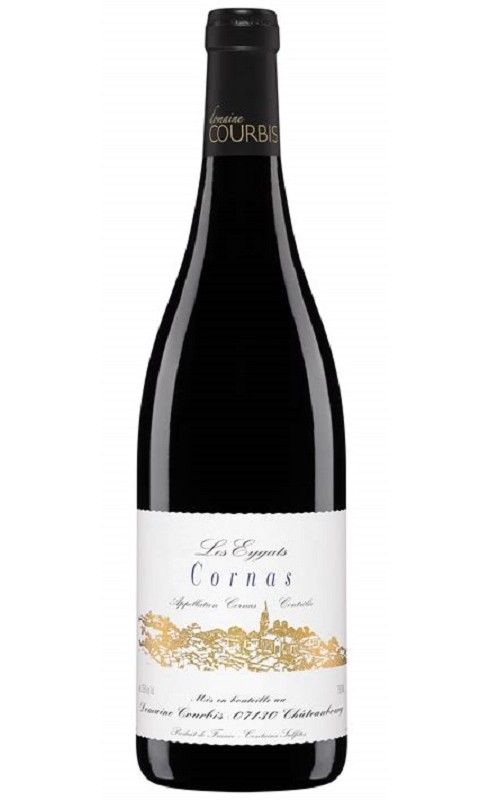 Photographie d'une bouteille de vin rouge Courbis Les Eygats 2021 Cornas Rge 75cl Crd