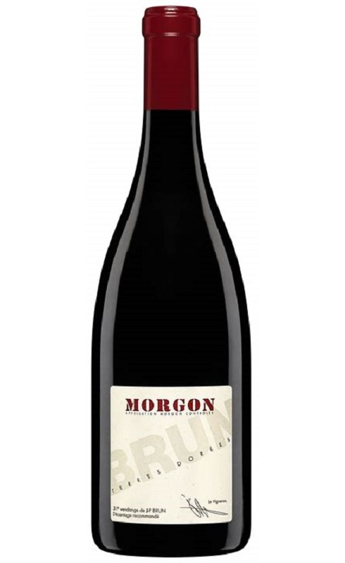 Photographie d'une bouteille de vin rouge Brun Morgon 2021 Rge 75cl Crd