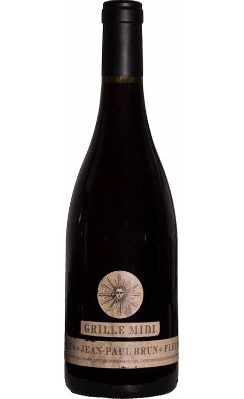 Photographie d'une bouteille de vin rouge Brun Grille Midi 2021 Fleurie Rge 75cl Crd
