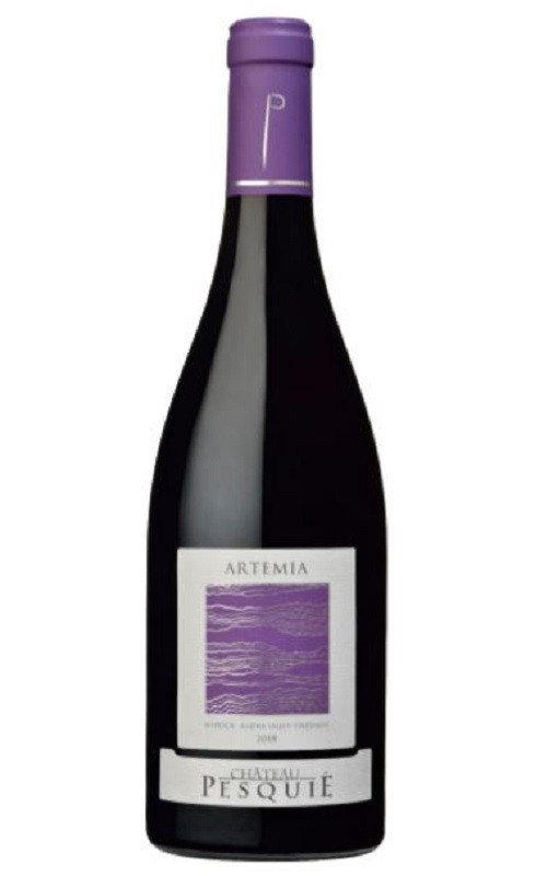 Photographie d'une bouteille de vin rouge Pesquie Artemia 2019 Ventoux Rge Bio 1 5 L Crd