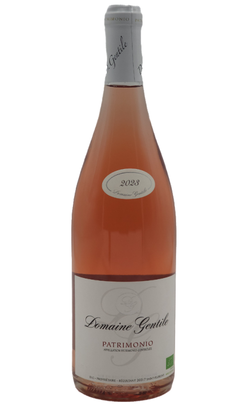 Photographie d'une bouteille de vin rosé Gentile Patrimonio 2023 Rose 75cl Crd