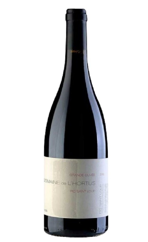 Photographie d'une bouteille de vin rouge Hortus Grande Cuvee 2020 Pic-St-Loup Rge 3l Crd