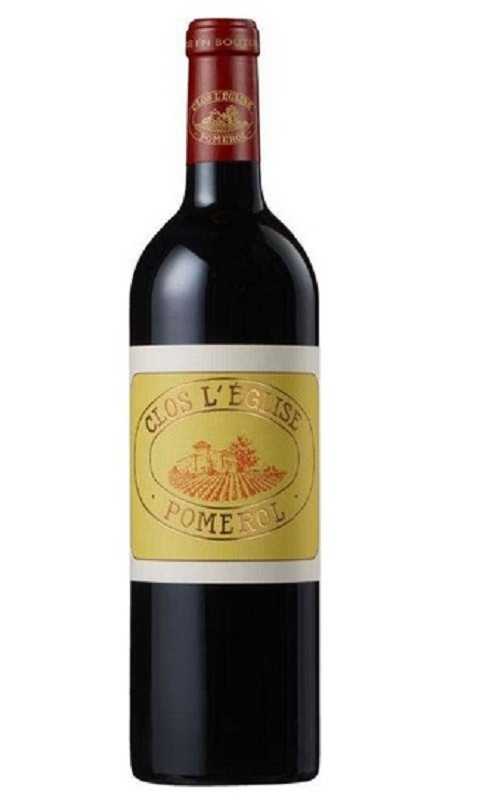 Photographie d'une bouteille de vin rouge Clos L Eglise 2021 Pomerol Rge 75cl Acq