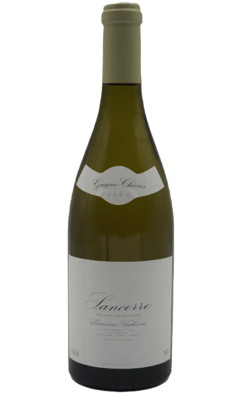 Photographie d'une bouteille de vin blanc Vacheron Guigne-Chevres 2022 Sancerre Blc Bio 75cl Crd