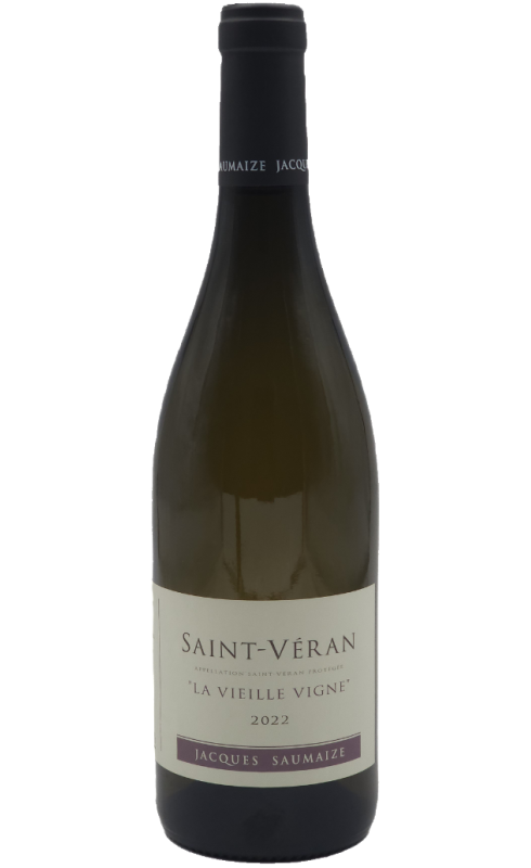 Photographie d'une bouteille de vin blanc Saumaize La Vieille Vigne 2022 St-Veran Blc 75cl Crd