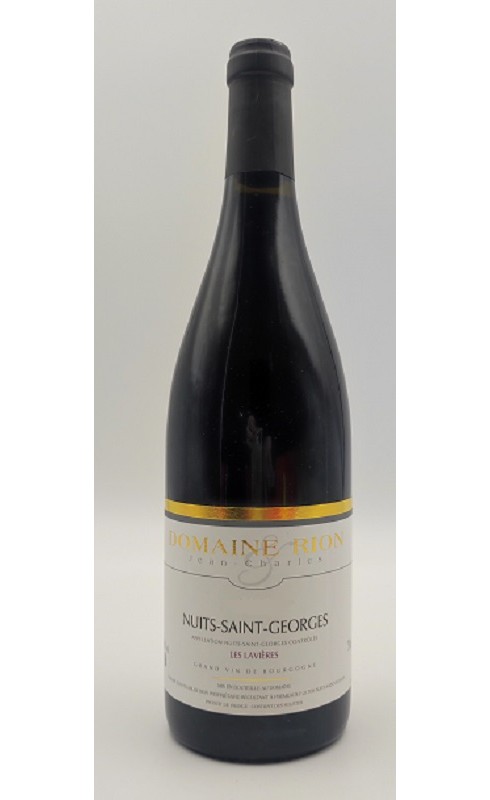 Photographie d'une bouteille de vin rouge Jc Rion Les Lavieres 2019 Nuits-St-Geo Rge 75cl Crd