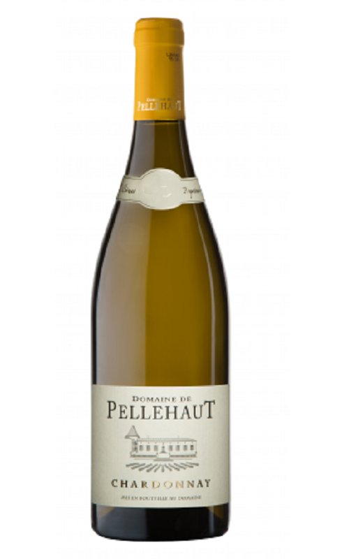 Photographie d'une bouteille de vin blanc Pellehaut Chardonnay 2022 Igp Cdgascon Blc 75cl Crd