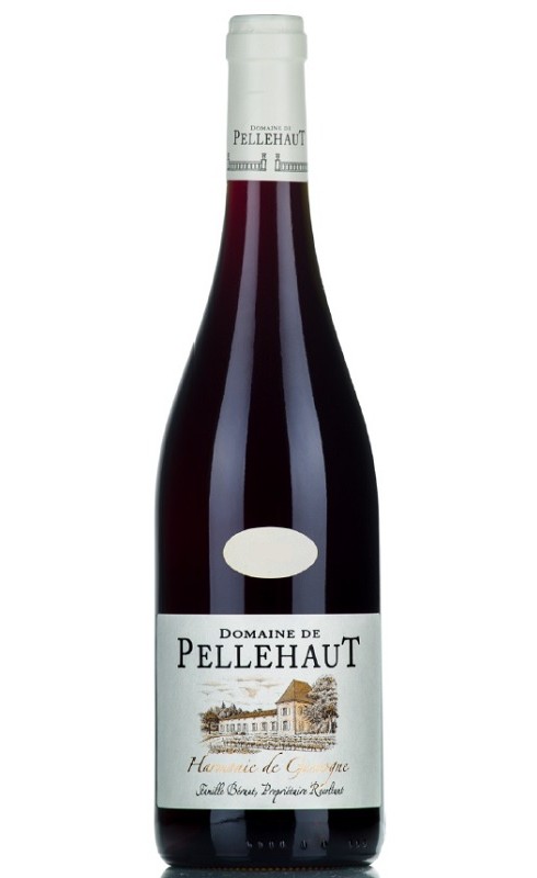 Photographie d'une bouteille de vin rouge Pellehaut Harmonie 2022 Igp Cotes Gascogne Rge 75cl Crd
