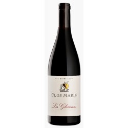 Photographie d'une bouteille de vin rouge Clos Marie Glorieuses 2020 Pic-St-Loup Rge Bio 75cl Crd