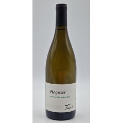 Photographie d'une bouteille de vin blanc Faury Hautes Ribaudes Viognier 2020 Igp Pays Blc 75cl Crd