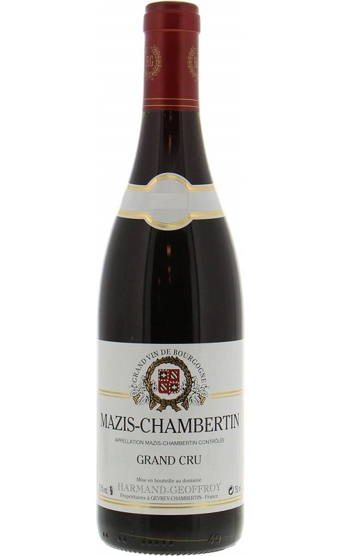 Photographie d'une bouteille de vin rouge Harmand Mazis-Chambertin 2020 Rge 75cl Crd
