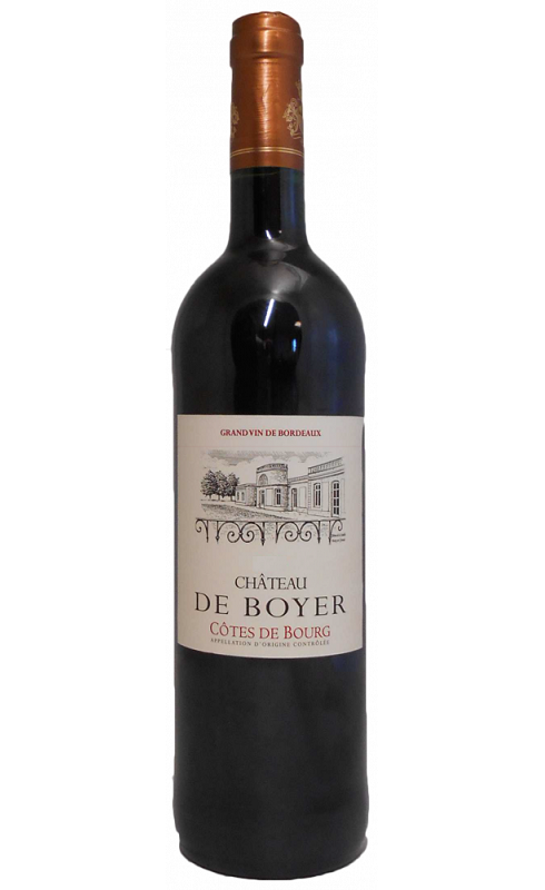 Photographie d'une bouteille de vin rouge Cht De Boyer 2018 Cte De Bourg Rge 75cl Crd