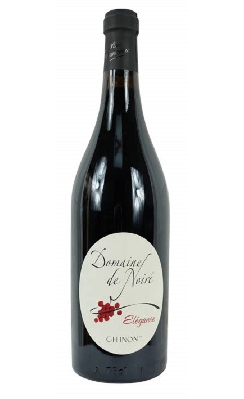Photographie d'une bouteille de vin rouge Noire Elegance 2020 Chinon Rge 75cl Bio Crd