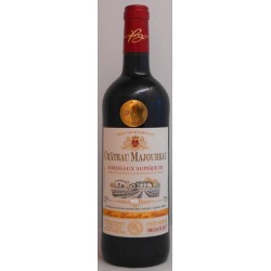 Photographie d'une bouteille de vin rouge Cht Majoureau 2021 Bdx Sup Rge 75cl Crd