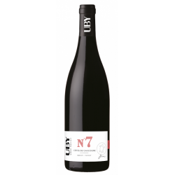 Photographie d'une bouteille de vin rouge Uby Merlot Tannat N 7 2022 Cdgascon Rge 75cl Crd