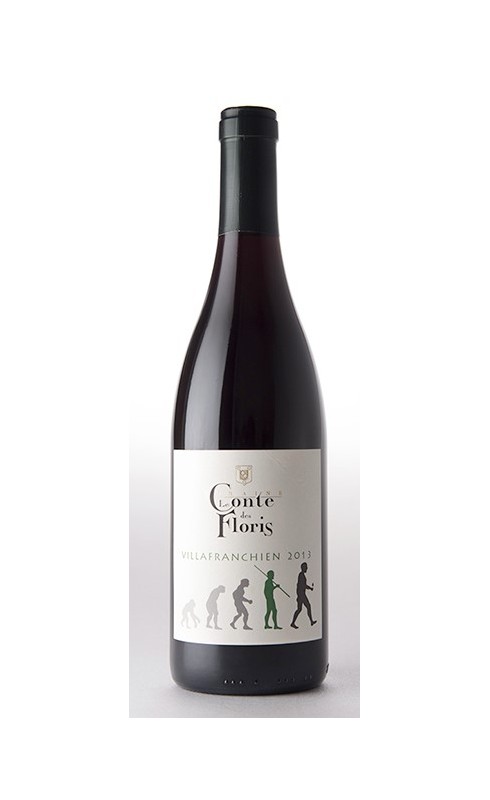 Photographie d'une bouteille de vin rouge Conte Des Floris Villafranchien 2020 Ldoc Rge Bio 75cl Crd