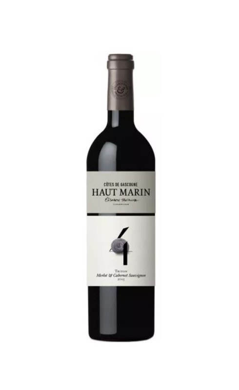 Photographie d'une bouteille de vin rouge Haut Marin N 4 Triton 2022 Cdgascon Rge 75cl Crd