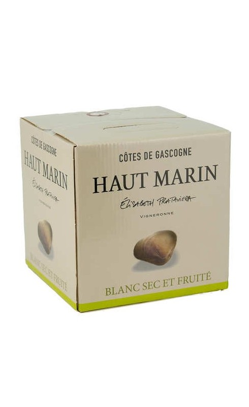 Photographie d'une bouteille de vin blanc Haut Marin Cotes De Gascogne Cdgascon Blc Bib 3 L Crd