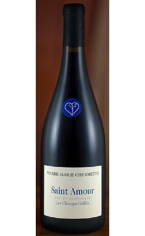 Photographie d'une bouteille de vin rouge Chermette Champs Grilles 2021 St-Amour Rge 75cl Crd