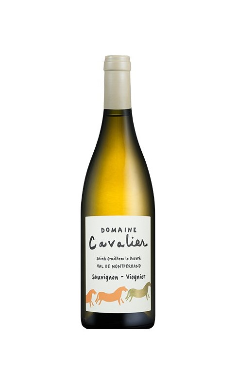 Photographie d'une bouteille de vin blanc Dom Cavalier 2022 St-Guilhem  Mtferrand Blc Bio 75cl Crd