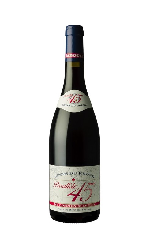 Photographie d'une bouteille de vin rouge Jaboulet Parallele 45 2021 Cdr Rge 75cl Crd