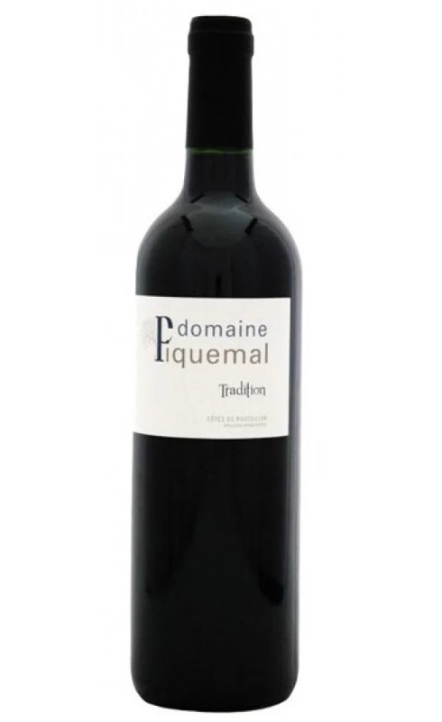 Photographie d'une bouteille de vin rouge Piquemal Cuvee Tradition 2020 Cdroussi Rge 75cl Crd
