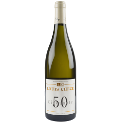Photographie d'une bouteille de vin blanc Cheze 50 50 Viognier Chardonnay 2022 Vdp Blc 75cl Crd