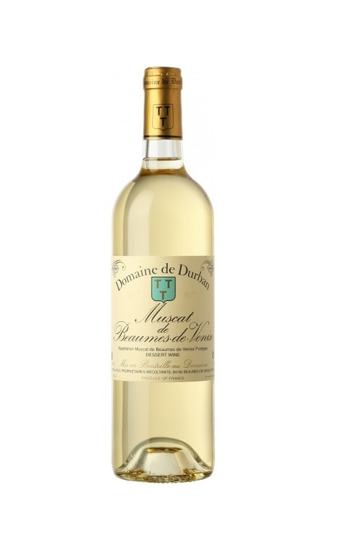 Photographie d'une bouteille de vin blanc Durban Muscat De Beaumes De Venise 2020 Blc 75cl Crd