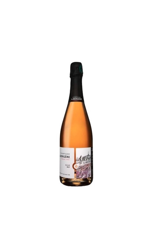 Photographie d'une bouteille de Bergere Rose Brut Champagne Rose 75cl Crd