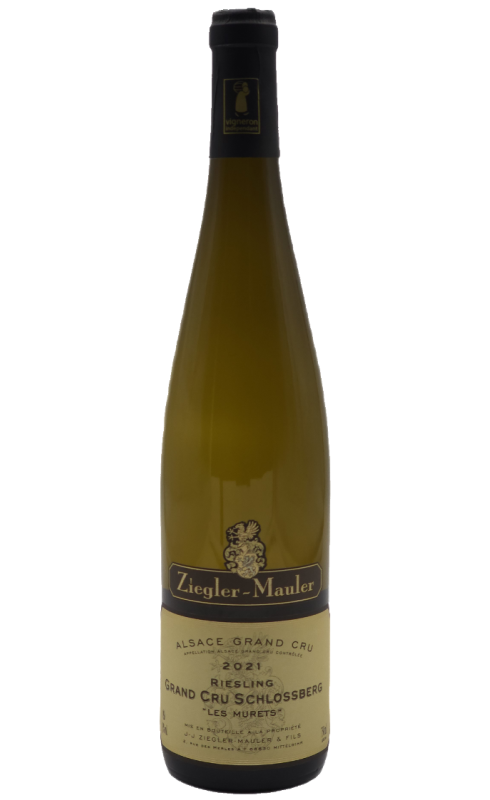 Photographie d'une bouteille de vin blanc Ziegler Schlossberg Les Murets 2021 Riesling Blc 75cl Crd