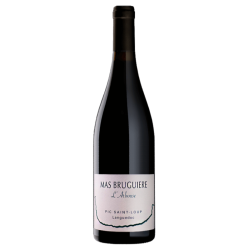 Photographie d'une bouteille de vin rouge Mas Bruguiere Arbouse 2021 Pic-St-Loup Rge Bio 75cl Crd