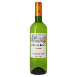 Photographie d'une bouteille de vin blanc Hts De Palette Baron De Gascq 2022 Bdx Blc Sec 75cl Crd