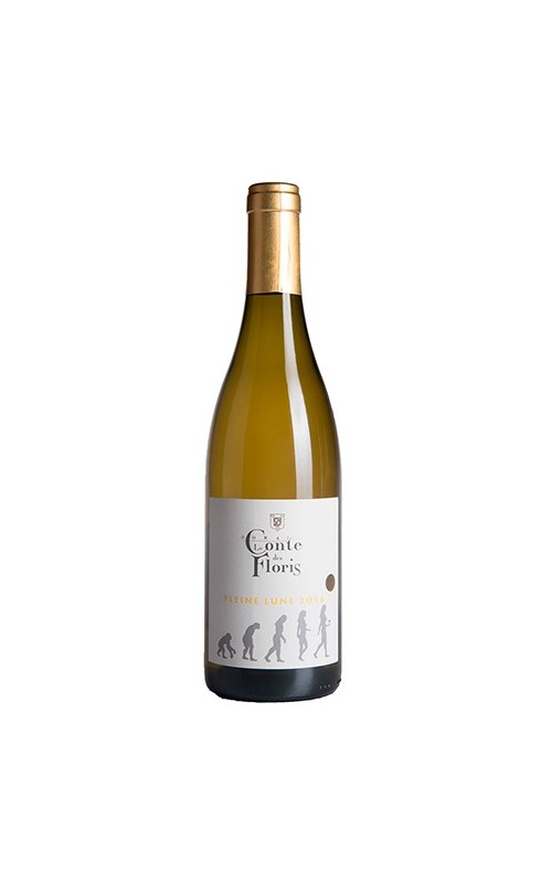 Photographie d'une bouteille de vin blanc Conte Des Floris Pleine Lune 2020 Lguedoc Blc Bio 75cl Crd