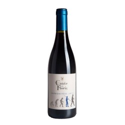 Photographie d'une bouteille de vin rouge Conte Des Floris Carbonifere 2019 Lguedoc Rge Bio 75cl Crd