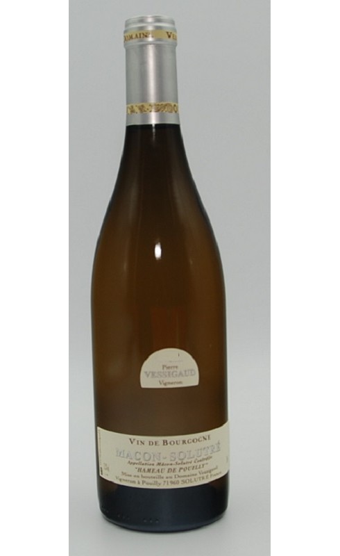 Photographie d'une bouteille de vin blanc Vessigaud Hameau De Pouilly 2022 Mac Solutre Blc 75cl Crd