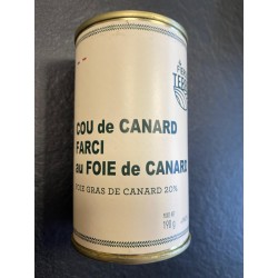 Photographie d'un produit d'épicerie Fiers De Nos Terres Conserve Cou Canard Farci Foie Gras 190g