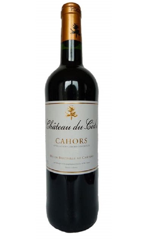 Photographie d'une bouteille de vin rouge Cht Du Cedre Chateau Du Cedre 2014 Cahors Rge 75cl Crd
