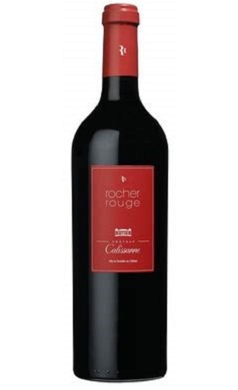 Photographie d'une bouteille de vin rouge Cht Calissanne Rocher 2012 Cdaix Rge 75 Cl Crd