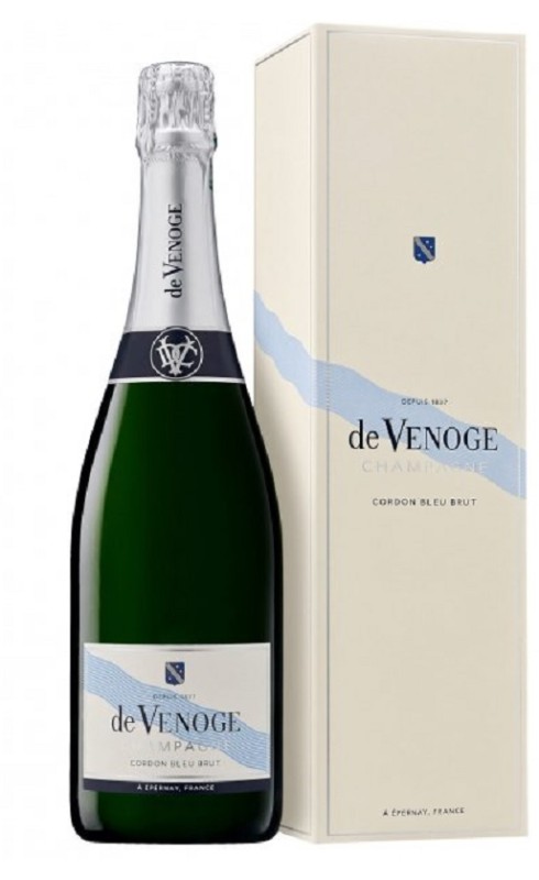 Photographie d'une bouteille de De Venoge Cordon Bleu Champagne Blc 37 5 Cl Crd