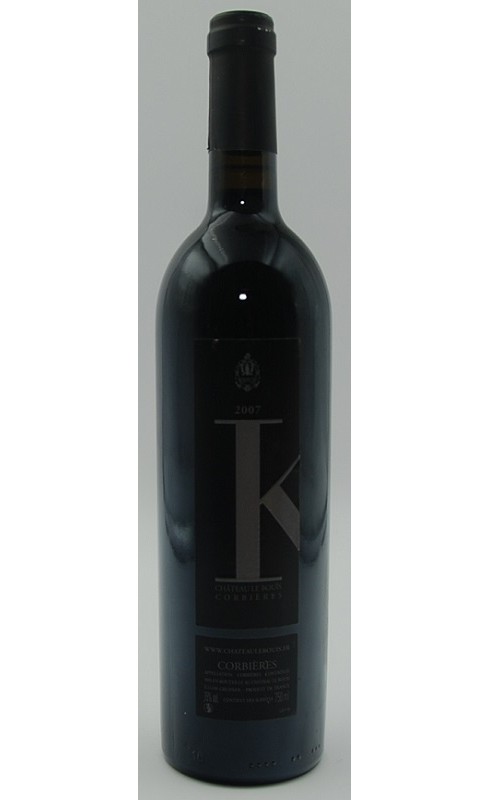 Photographie d'une bouteille de vin rouge Le Bouis Cuvee K 2007 Corbieres Rge 75 Cl Crd