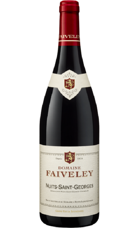 Photographie d'une bouteille de vin rouge Faiveley Nuits-Saint-Georges Village 2015 Rge 75cl Crd
