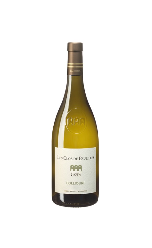 Photographie d'une bouteille de vin blanc Clos De Paulilles Cazes 2016 Collioure Blc 75cl Crd