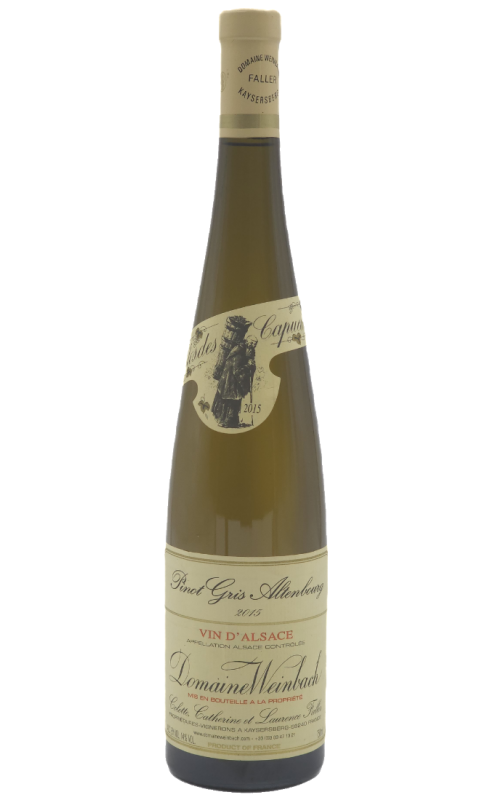 Photographie d'une bouteille de vin blanc Weinbach Altenbourg 2015 Pinot Gris Blc 75 Cl Crd