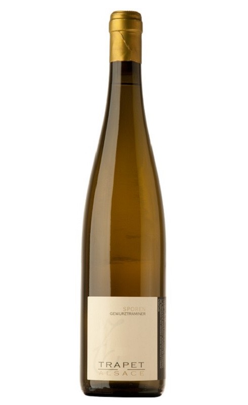 Photographie d'une bouteille de vin blanc Trapet Sporen 2012 Gewurtz Blc 75cl Crd