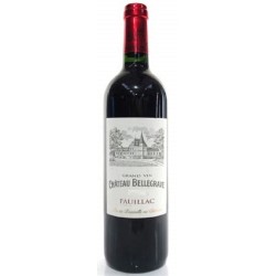 Photographie d'une bouteille de vin rouge Cht Bellegrave 2015 Pauillac Rge 75cl Crd