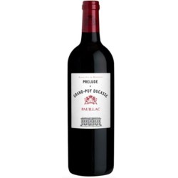 Photographie d'une bouteille de vin rouge Prelude A Gd-Puy Ducasse 2014 Pauillac Rge 75cl Crd