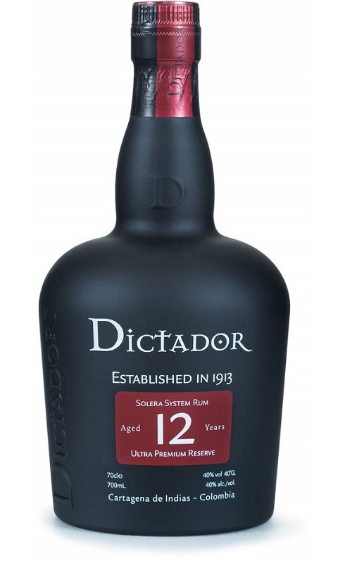 Photographie d'une bouteille de Dictador 12 Ans 70cl