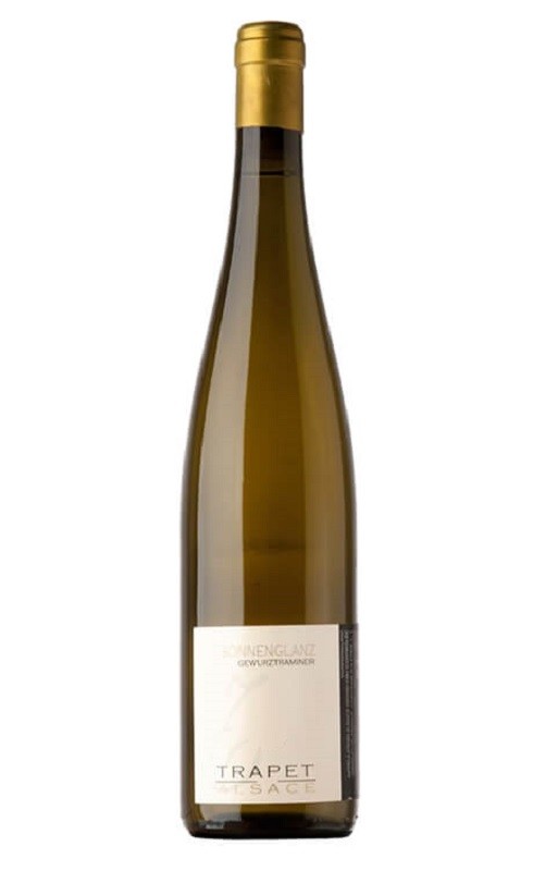 Photographie d'une bouteille de vin blanc Trapet Sonnenglanz 2012 Gewurtz Blc 75cl Crd